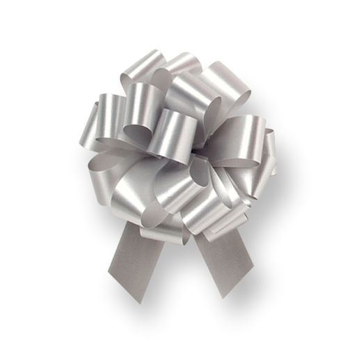 Picture of PULL BOW RIBBON 50MM METALLIC SILVER